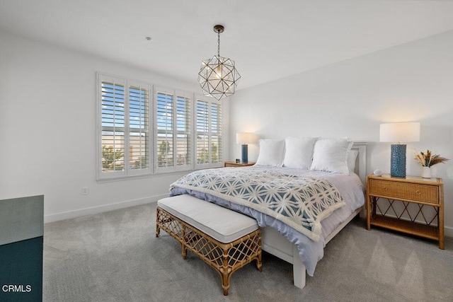 1437 Windshore Way, Oxnard, CA 93035 - bedroom featuring carpet floors and a chandelier