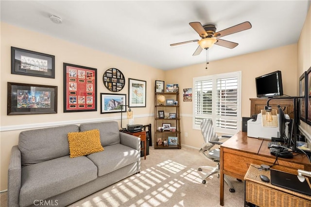 3602 E Ridgeway Rd, Orange, CA 92867 - office space with a ceiling fan and light carpet