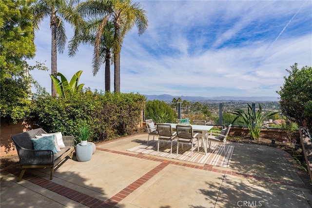 29416 Port Royal Way, Laguna Niguel, CA 92677 - view of patio / terrace featuring a mountain view and outdoor dining space