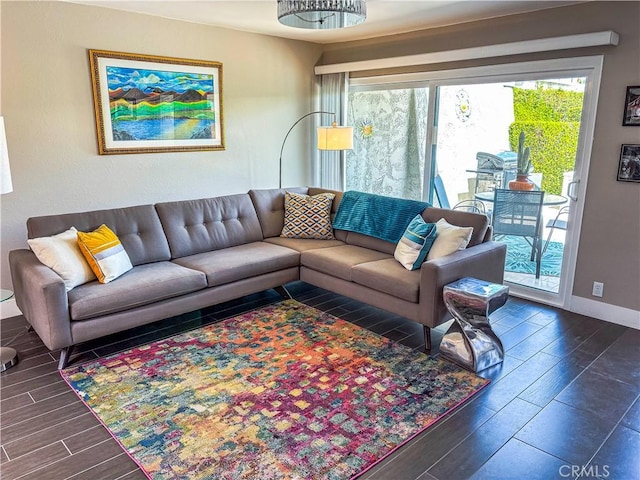 1111 E Ramon Rd Unit 37, Palm Springs, CA 92264 - living area featuring wood finished floors and baseboards