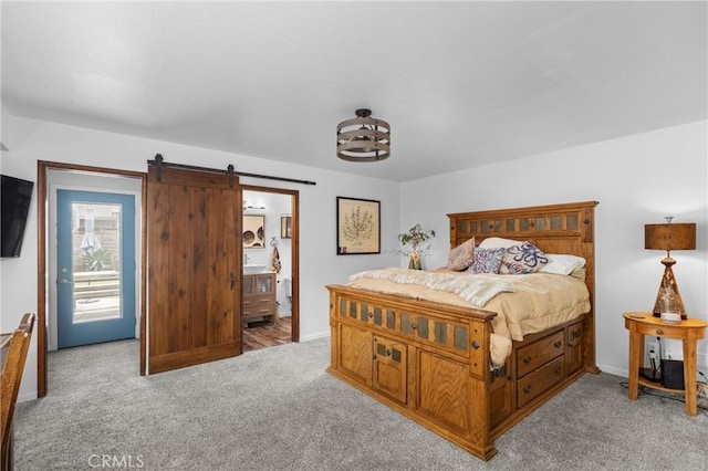 1164 12th St, Los Osos, CA 93402 - bedroom with carpet and a barn door
