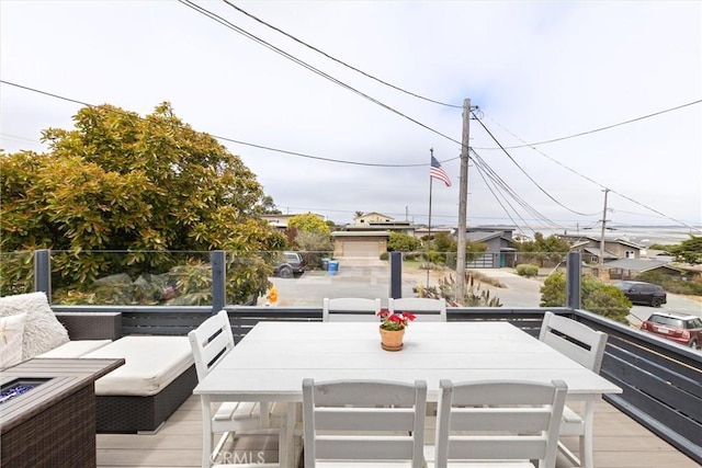1164 12th St, Los Osos, CA 93402 - wooden terrace with outdoor dining space and an outdoor hangout area