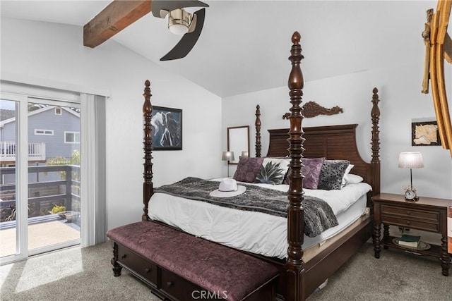 1164 12th St, Los Osos, CA 93402 - carpeted bedroom with access to exterior and a ceiling fan