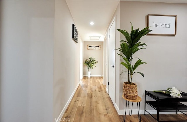 10113 Dorset, Rancho Cucamonga, CA 91730 - corridor with light wood-type flooring and recessed lighting