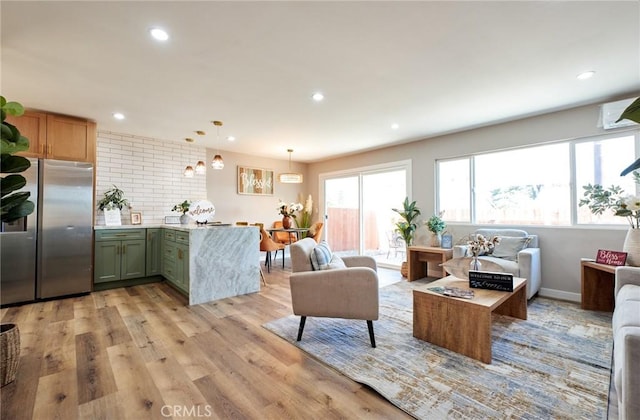 10113 Dorset, Rancho Cucamonga, CA 91730 - living area featuring recessed lighting and light wood finished floors