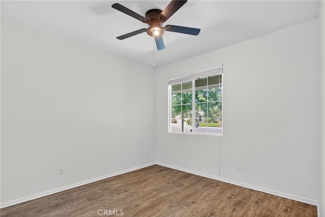 102 Mesa Ct, Calimesa, CA 92320 - spare room with wood finished floors and ceiling fan