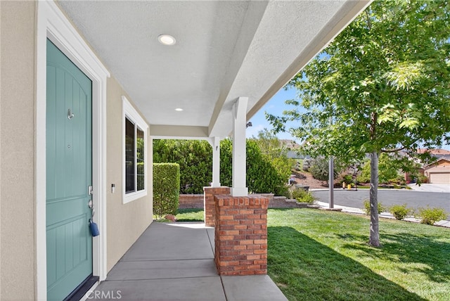 102 Mesa Ct, Calimesa, CA 92320 - porch with a lawn