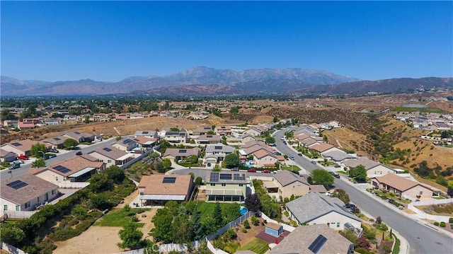 102 Mesa Ct, Calimesa, CA 92320 - aerial view of property and surrounding area featuring a mountain backdrop and nearby suburban area