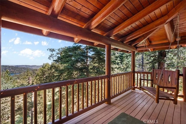25148 Scenic View Dr, Crestline, CA 92325 - view of deck