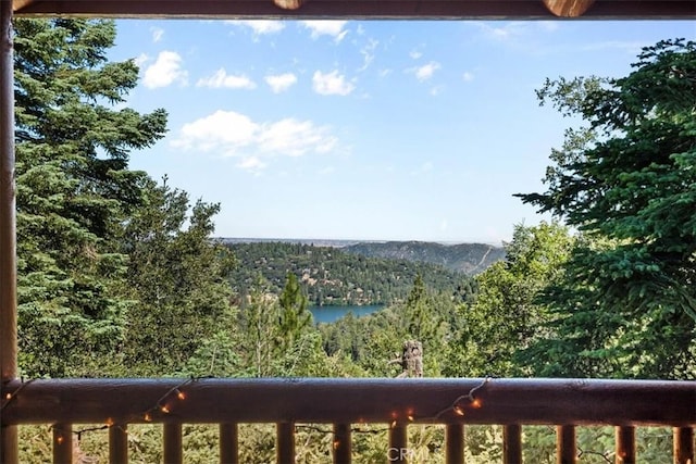 25148 Scenic View Dr, Crestline, CA 92325 - water view with a heavily wooded area