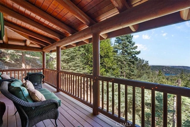 25148 Scenic View Dr, Crestline, CA 92325 - view of deck
