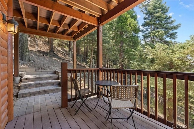 25148 Scenic View Dr, Crestline, CA 92325 - view of deck