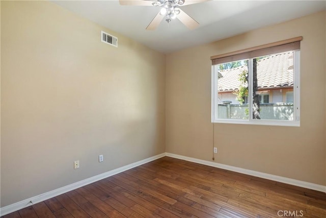 9320 Isaac Lord Dr, Rancho Cucamonga, CA 91701 - spare room with hardwood / wood-style flooring and ceiling fan