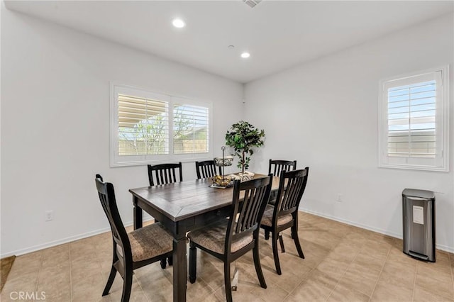 16252 Gibson St, Victorville, CA 92394 - dining space with recessed lighting and light tile patterned floors