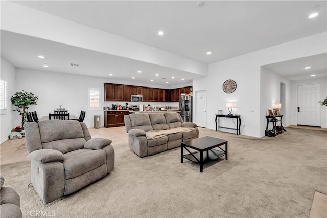 16252 Gibson St, Victorville, CA 92394 - living area with recessed lighting and light carpet