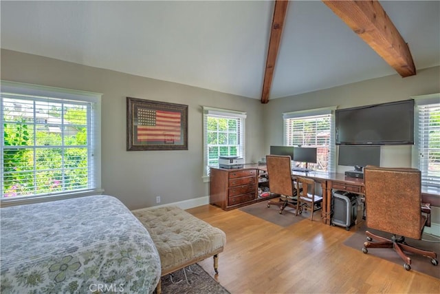 1205 W Highland, Redlands, CA 92373 - bedroom with wood finished floors and a desk