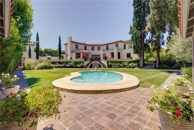 1205 W Highland, Redlands, CA 92373 - view of pool featuring a lawn