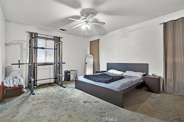 629 Ivy Crest Dr, San Jacinto, CA 92582 - carpeted bedroom with a ceiling fan