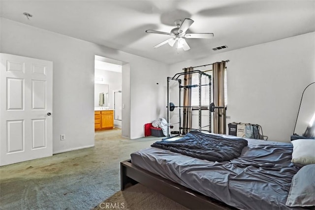 629 Ivy Crest Dr, San Jacinto, CA 92582 - bedroom featuring light carpet and ensuite bath