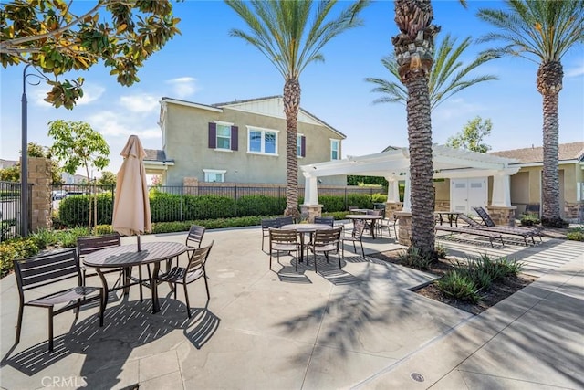 1633 Topeka Pl, Upland, CA 91784 - view of patio / terrace featuring outdoor dining area and a pergola
