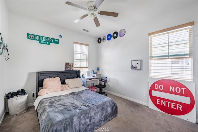 1633 Topeka Pl, Upland, CA 91784 - carpeted bedroom featuring baseboards and ceiling fan