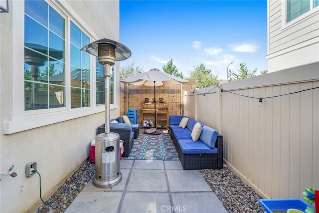 1633 Topeka Pl, Upland, CA 91784 - fenced backyard with outdoor lounge area and a patio area