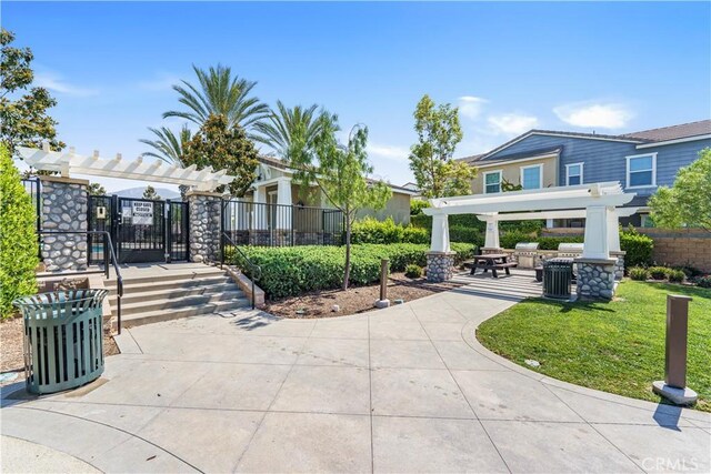 1633 Topeka Pl, Upland, CA 91784 - view of community with a pergola and a gate