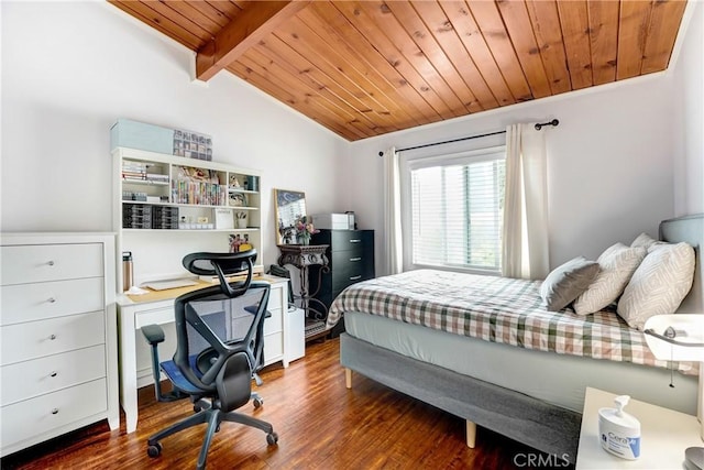 137 N Viceroy Ave, Azusa, CA 91702 - bedroom with wooden ceiling, wood finished floors, and an office area