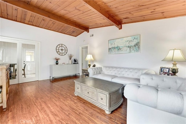 137 N Viceroy Ave, Azusa, CA 91702 - living room featuring wood ceiling and wood finished floors