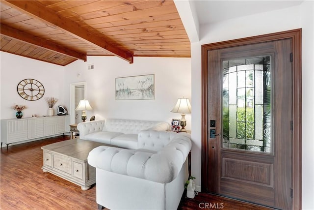 137 N Viceroy Ave, Azusa, CA 91702 - living room with wooden ceiling and wood finished floors