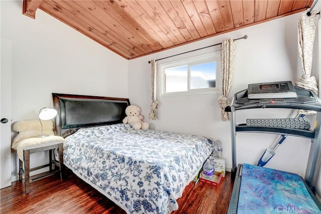 137 N Viceroy Ave, Azusa, CA 91702 - bedroom featuring wooden ceiling, wood finished floors, and lofted ceiling