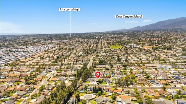 6910 Valinda Ave, Rancho Cucamonga, CA 91701 - aerial perspective of suburban area featuring mountains