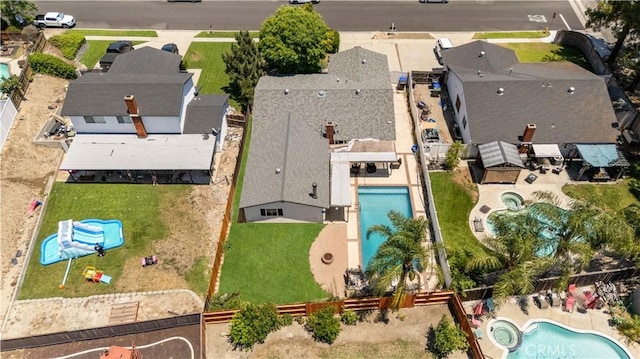 6910 Valinda Ave, Rancho Cucamonga, CA 91701 - aerial view of a pool area