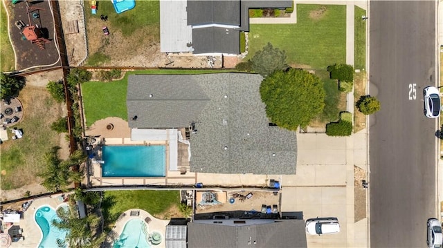 6910 Valinda Ave, Rancho Cucamonga, CA 91701 - aerial view of a pool