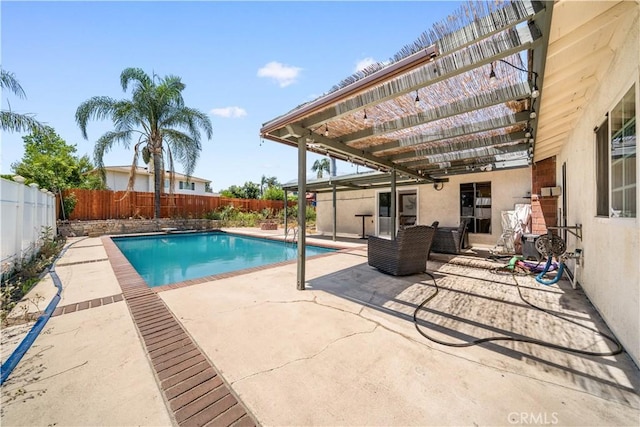 6910 Valinda Ave, Rancho Cucamonga, CA 91701 - view of pool featuring a patio area and a fenced backyard