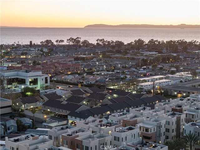 35 Ebb Tide Cir, Newport Beach, CA 92663 - aerial view at dusk of a water and mountain view