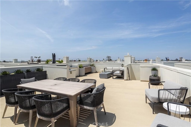 35 Ebb Tide Cir, Newport Beach, CA 92663 - view of patio / terrace featuring outdoor dining area and an outdoor hangout area