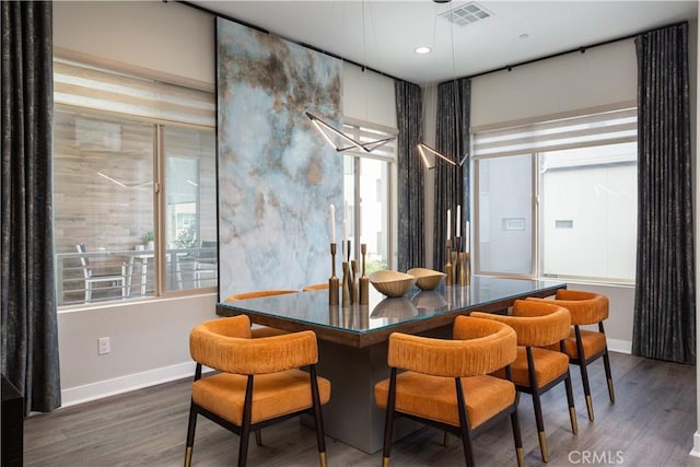 35 Ebb Tide Cir, Newport Beach, CA 92663 - dining area with wood finished floors and recessed lighting