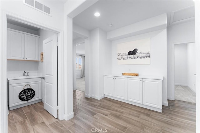 2825 Villa Catalonia Ct, Corona, CA 92881 - bar area with light wood-type flooring and recessed lighting
