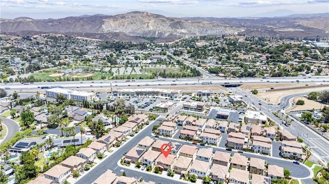 2825 Villa Catalonia Ct, Corona, CA 92881 - aerial view of property's location featuring mountains