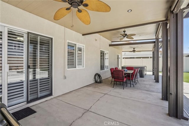 1519 Bluejay Way, Hemet, CA 92545 - view of patio / terrace with a ceiling fan and outdoor dining area