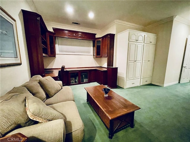 2809 Oak Knoll Dr, Diamond Bar, CA 91765 - cinema room featuring crown molding and carpet flooring