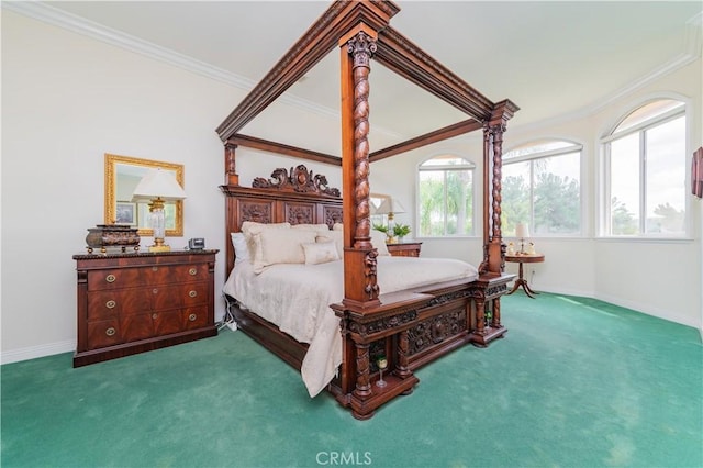 2809 Oak Knoll Dr, Diamond Bar, CA 91765 - bedroom featuring carpet floors and crown molding