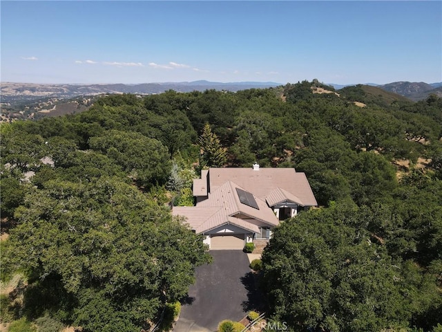 12703 Paso Verde Ct, Atascadero, CA 93422 - view from above of property with a forest and a mountain backdrop