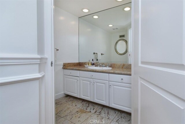 4161 Dixie Canyon Ave, Sherman Oaks, CA 91423 - bathroom featuring vanity and recessed lighting