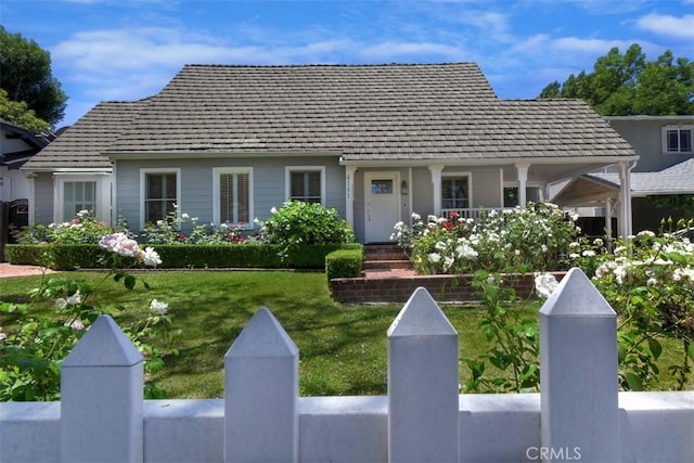 4161 Dixie Canyon Ave, Sherman Oaks, CA 91423 - view of front of property featuring a front yard and covered porch