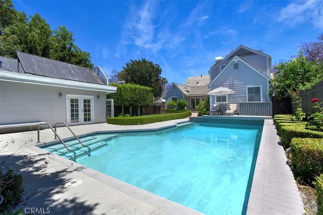 4161 Dixie Canyon Ave, Sherman Oaks, CA 91423 - view of swimming pool with french doors and a patio area