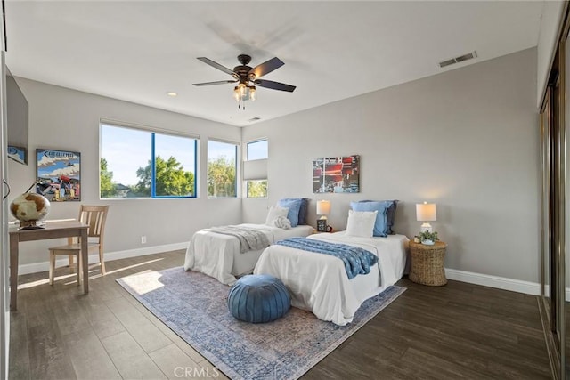 5 Catalina Point Rd, Chico, CA 95928 - bedroom featuring wood finished floors, ceiling fan, and recessed lighting