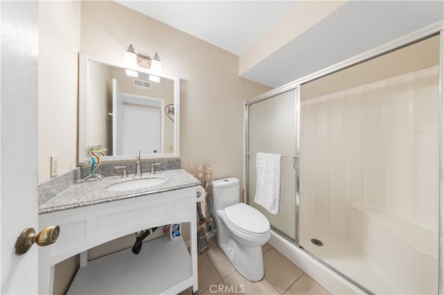 54 Kazan St Unit 27, Irvine, CA 92604 - full bath with tile patterned flooring, a stall shower, and vanity