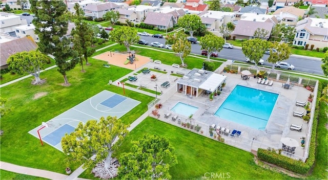 54 Kazan St Unit 27, Irvine, CA 92604 - aerial view of residential area with a pool